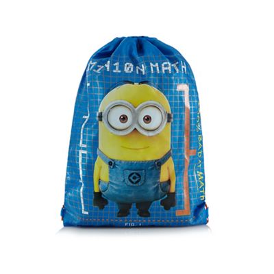 Blue 'Minions' print trainer bag